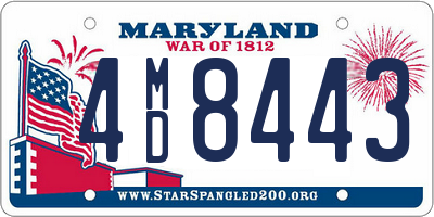 MD license plate 4MD8443