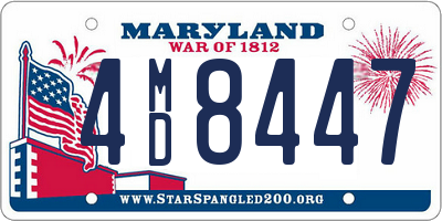 MD license plate 4MD8447
