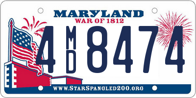 MD license plate 4MD8474