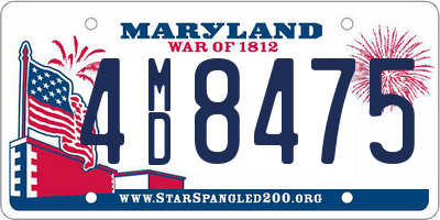 MD license plate 4MD8475