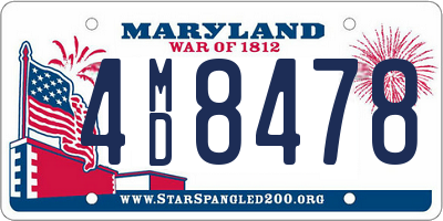 MD license plate 4MD8478