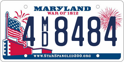 MD license plate 4MD8484