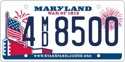 MD license plate 4MD8500