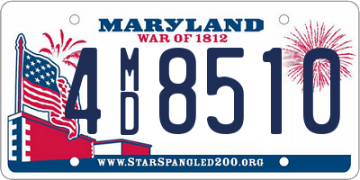 MD license plate 4MD8510