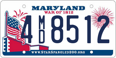 MD license plate 4MD8512