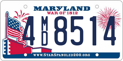 MD license plate 4MD8514