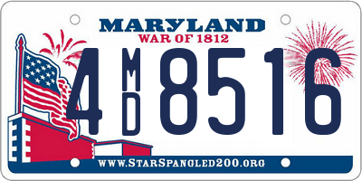 MD license plate 4MD8516