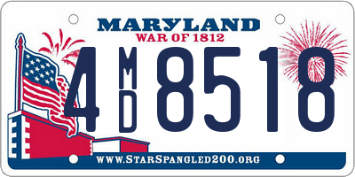 MD license plate 4MD8518