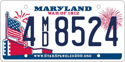 MD license plate 4MD8524