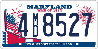 MD license plate 4MD8527