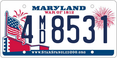 MD license plate 4MD8531