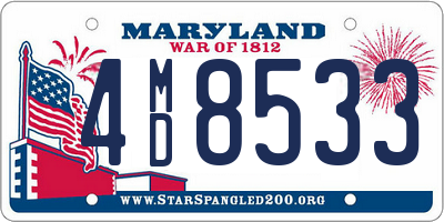 MD license plate 4MD8533