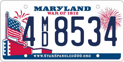 MD license plate 4MD8534
