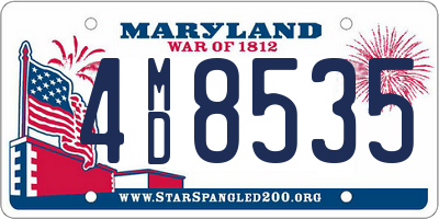 MD license plate 4MD8535