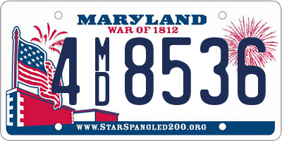 MD license plate 4MD8536