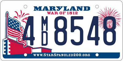 MD license plate 4MD8548