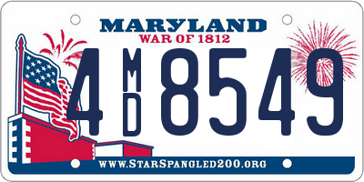 MD license plate 4MD8549