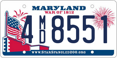 MD license plate 4MD8551