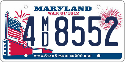 MD license plate 4MD8552