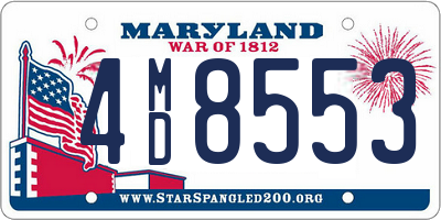MD license plate 4MD8553