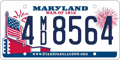 MD license plate 4MD8564