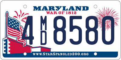 MD license plate 4MD8580
