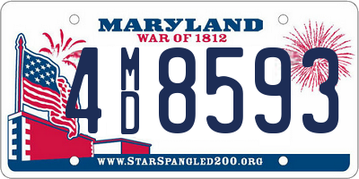 MD license plate 4MD8593