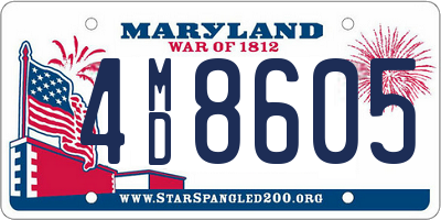MD license plate 4MD8605