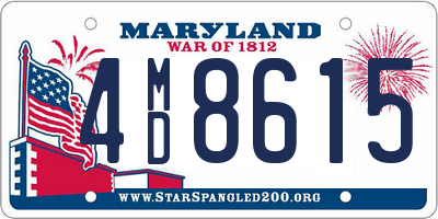 MD license plate 4MD8615