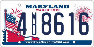 MD license plate 4MD8616