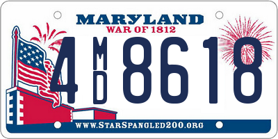 MD license plate 4MD8618