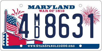 MD license plate 4MD8631