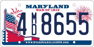 MD license plate 4MD8655
