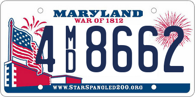 MD license plate 4MD8662