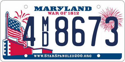 MD license plate 4MD8673