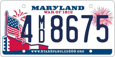 MD license plate 4MD8675