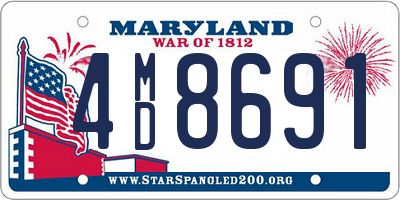 MD license plate 4MD8691