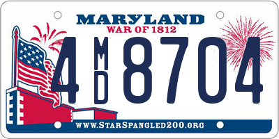 MD license plate 4MD8704