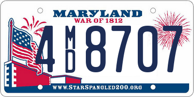 MD license plate 4MD8707