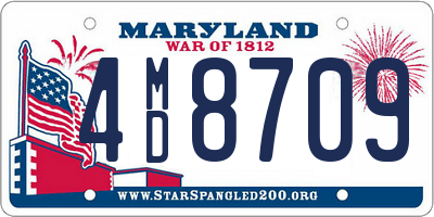 MD license plate 4MD8709