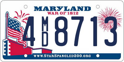 MD license plate 4MD8713