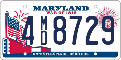 MD license plate 4MD8729