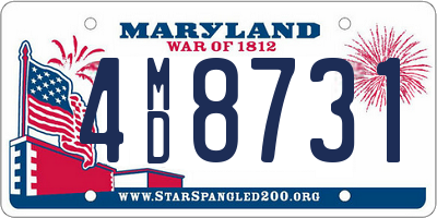 MD license plate 4MD8731