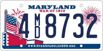 MD license plate 4MD8732