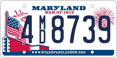 MD license plate 4MD8739