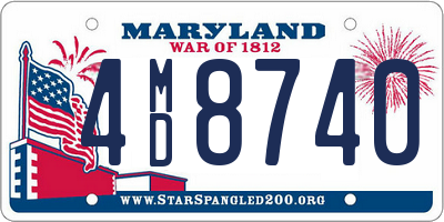 MD license plate 4MD8740