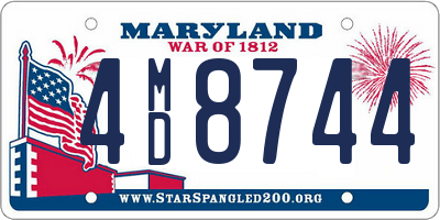 MD license plate 4MD8744