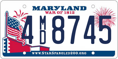 MD license plate 4MD8745