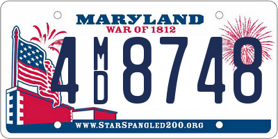 MD license plate 4MD8748