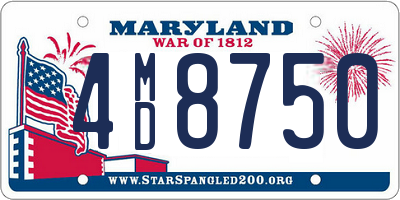 MD license plate 4MD8750